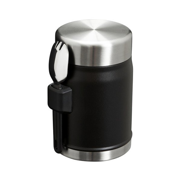 Mat crna termosica od nehrđajućeg čelika za hranu 400 ml Legendary Food Jar + Spork Black 2.0 – Stanley-image-2