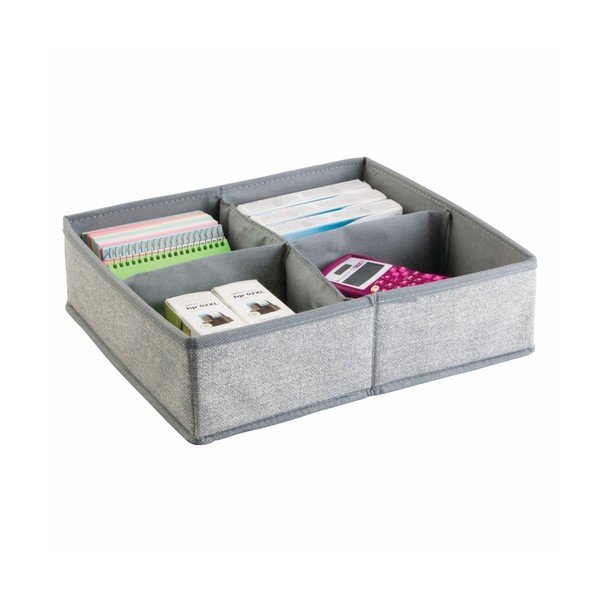 Sivi organizator sa 4 dijela za ladicu InterDesign Aldo, 30,5 x 35,5 cm-image-1