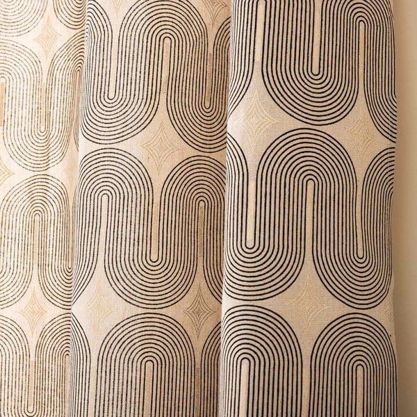 Crna/bež zavjesa 140x240 cm Ondine – douceur d'intérieur-image-4