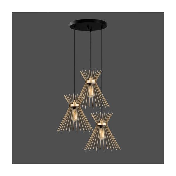 Metalna viseća lampa zlatne boje ø 34 cm Izmir - Squid Lighting-image-1