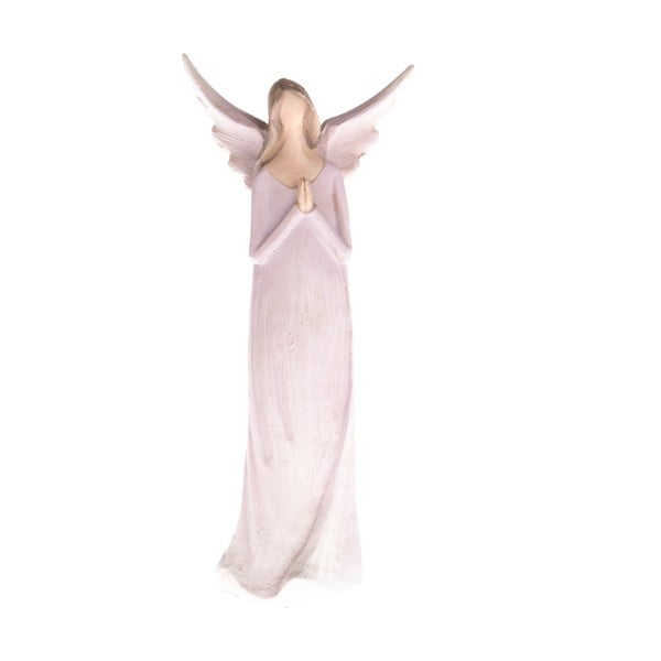 Ukrasni kipić ljubičaste boje Dakls Praying Angel, visina 14,5 cm