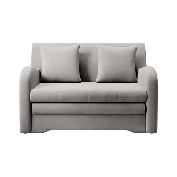 Svijetlo siva baršunasti sklopiva sofa 130 cm Ario – ELTAP