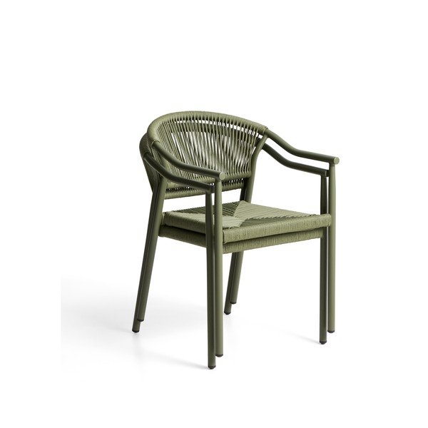 Zelena vrtna stolica od ratana Livadia – Kave Home-image-4