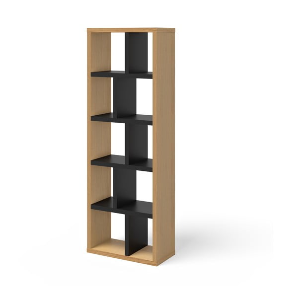 Crna/u prirodnoj boji biblioteka u dekoru hrasta 70x198 cm Berlin – TemaHome-image-3