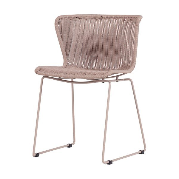 Bež od umjetnog ratana vrtne stolice u setu 2 kom Wings – WOOOD