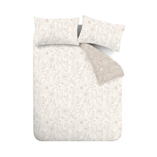 Bež flanelska posteljina za bračni krevet/za produženi krevet 230x220 cm Floral Toile – Bianca
