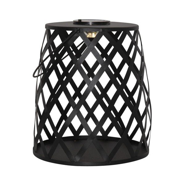 Crna LED lampa Star Trading Calabria, visina 28 cm