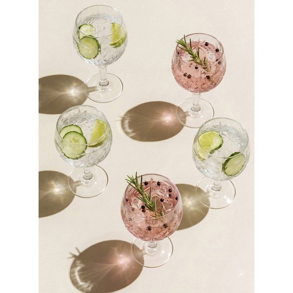 Čaše u setu 4 kom za gin 650 ml Melodia – Lyngby Glas-image-1