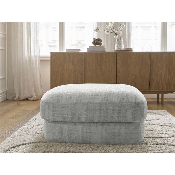 Svijetlo sivi tabure od šenila Leonore – Bobochic Paris-image-3