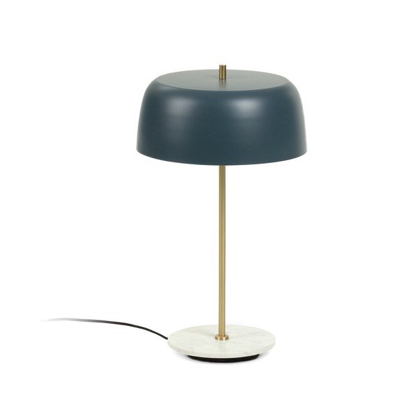 Tamnoplava stolna lampa La Forma Binary, visina 31 cm