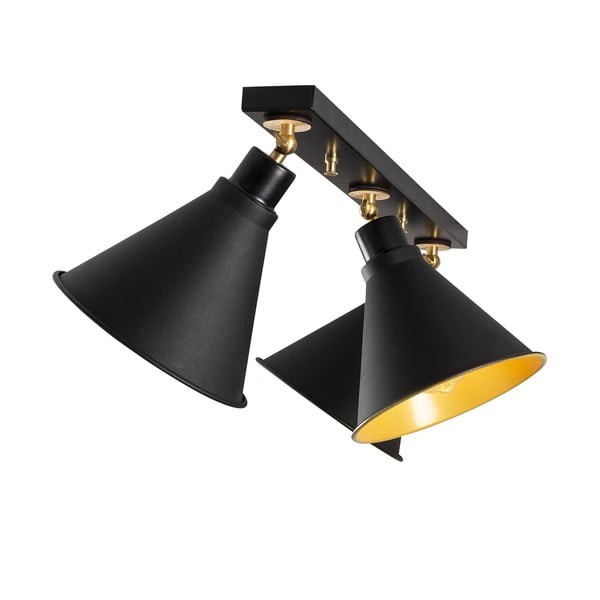 Crna/u zlatnoj boji stropna svjetiljka s metalnim sjenilom ø 20 cm Tramino – Opviq lights-image-2