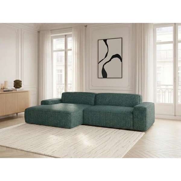 Zelena sklopiva/s električnim podešavanjem sjedala kutna garnitura (s lijevim kutom) Abel – Bobochic Paris-image-2