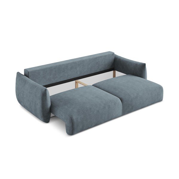 Plava sklopiva sofa od šenila 230 cm Leila – Makamii-image-4