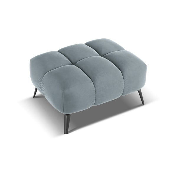 Svijetlo plavi baršunast tabure Nalu – Makamii-image-3