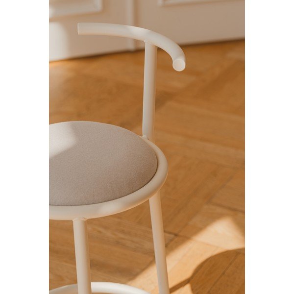 Bež metalna barska stolica (visine sjedala 68 cm) Hogo – noo.ma-image-3