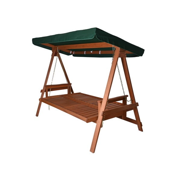 Zelena drvena vrtna ljuljačka Vegas Lux - Rojaplast-image-3