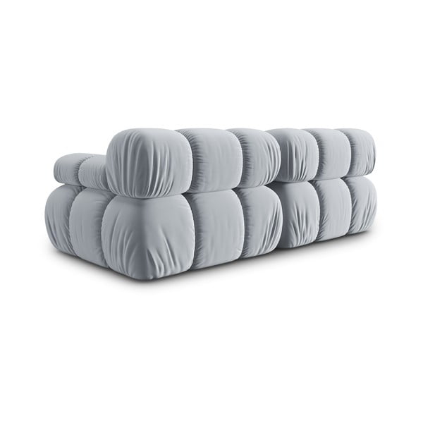 Svijetlo plava baršunasta sofa 188 cm Bellis – Micadoni Home-image-4