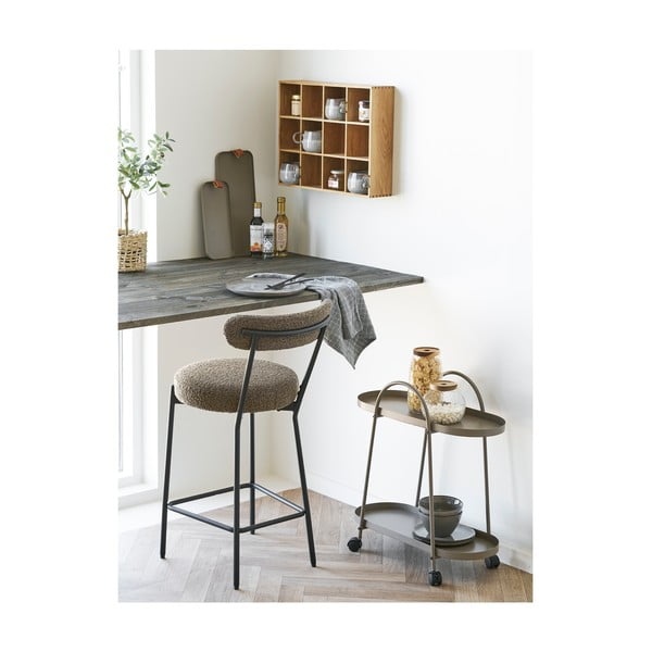 Metalna kolica za posluživanje na kotačima 27,5x60 cm Empoli – House Nordic-image-1