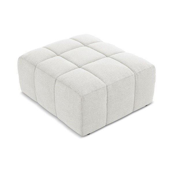 Bijeli tabure od bouclé tkanine Aloha – Makamii-image-2