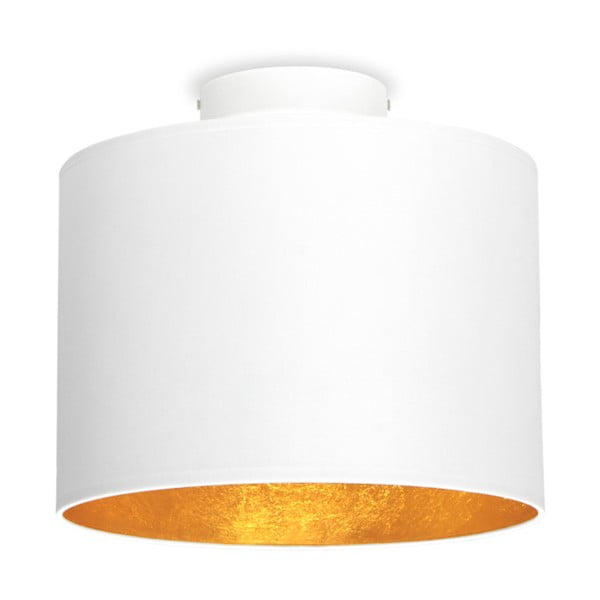 Bijeli stropna lampa s detaljima u zlatnoj boji Sotto Luce Mika S, ⌀ 25 cm