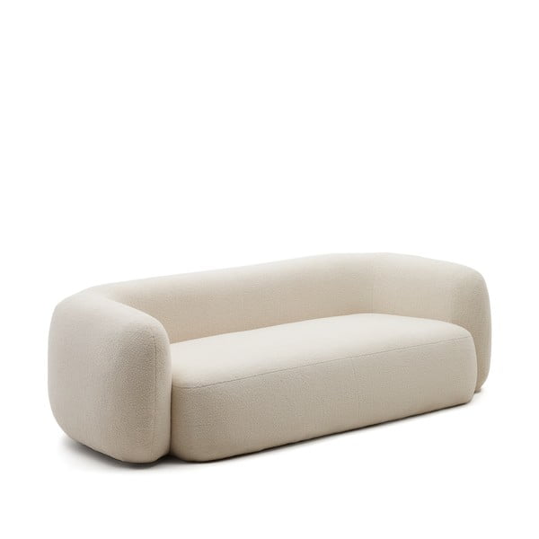 Krem sofa od bouclé tkanine 246 cm Martina – Kave Home-image-2