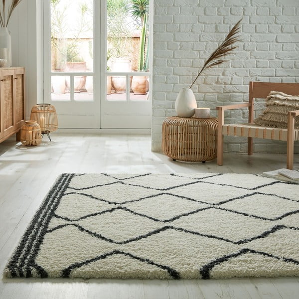 Bijeli tepih 160x230 cm Riad Berber – Flair Rugs-image-1