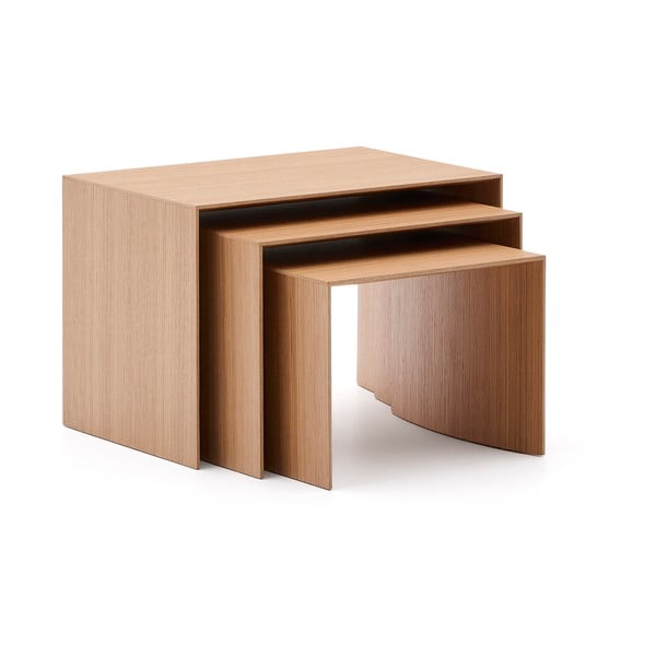 Pomoćni stolići u setu 3 kom u dekoru hrasta 40x60 cm Litto – Kave Home