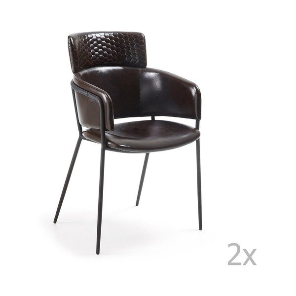 Set od 2 crne blagovaonske stolice La Forma Rhett