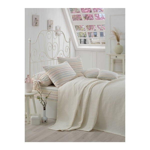 Set pamučnog prekrivača za krevet za jednu osobu s plahtama i jastučnicama Serro Malo, 160 x 230 cm