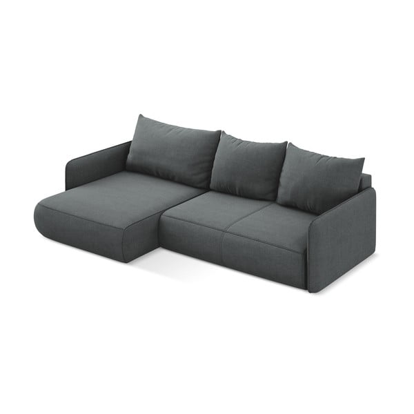 Siva sklopiva/s prostorom za odlaganje kutna garnitura (s lijevim kutom) Nanea – Makamii-image-4