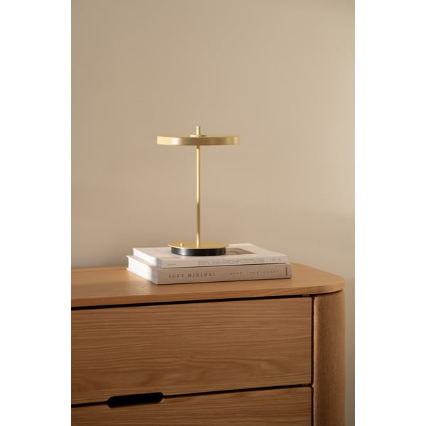 Svijetlo žuta metalna LED stolna lampa s metalnim sjenilom (visina 31 cm) Asteria Move – UMAGE-image-1