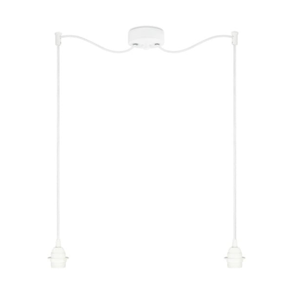 Bijela dvostruka stropna svjetiljka bez sjenila Sotto Luce Bi Kage