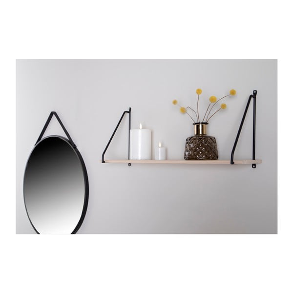 Crna polica od punog drveta paulovnije Arnhem - House Nordic-image-3