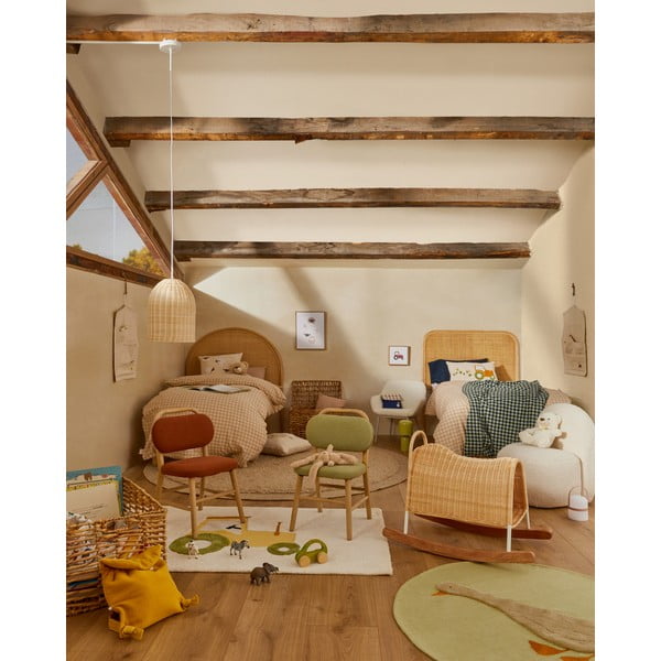 Svijetlo žuti pamučan dječji tepih ø100 cm Milu – Kave Home-image-3