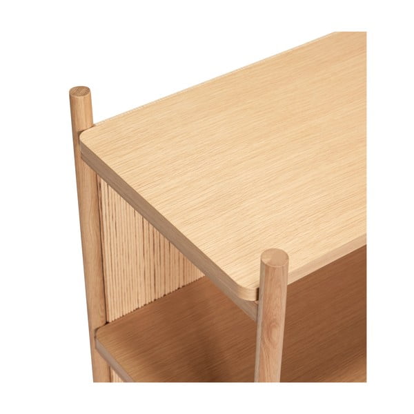 Biblioteka u dekoru hrasta u prirodnoj boji 75x162 cm Heritage – Hübsch-image-1