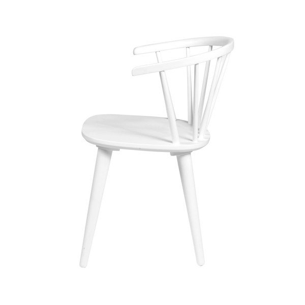 Bijela stolica za blagovaonicu od gumenog drveta Rowico Carmen-image-4