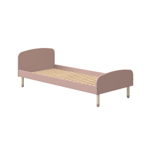 Ružičasti krevet Flexa Dots, 90 x 190 cm