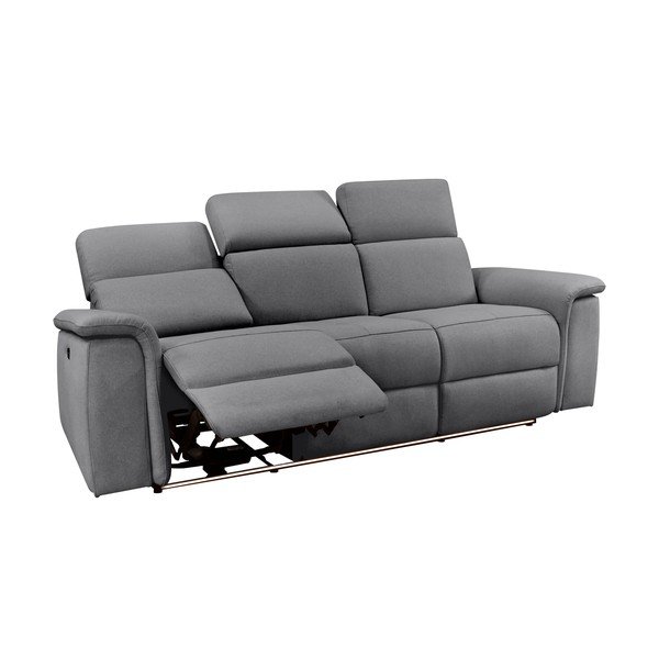 Siva kožna sofa 211 cm Pareli – Støraa-image-1