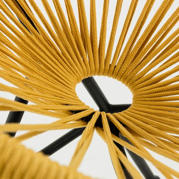 Senf žuta vrtna stolica sa čeličnom konstrukcijom Kave Home Samantha-image-1