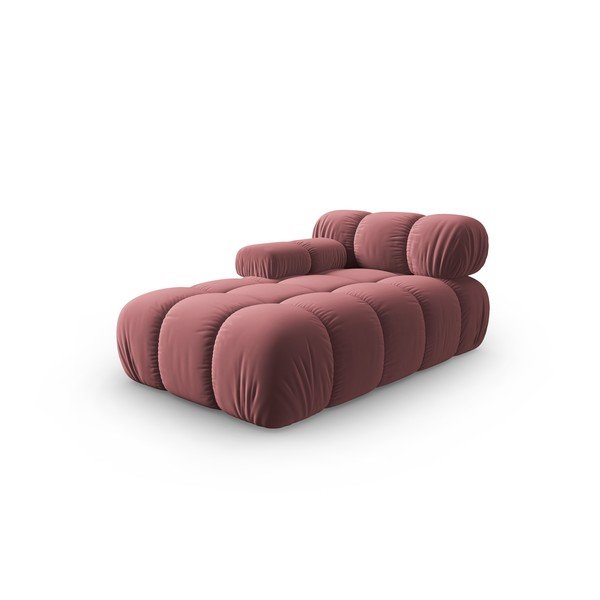 Ružičasta baršunasti ležaljka (s lijevim kutom) Bellis – Micadoni Home-image-3