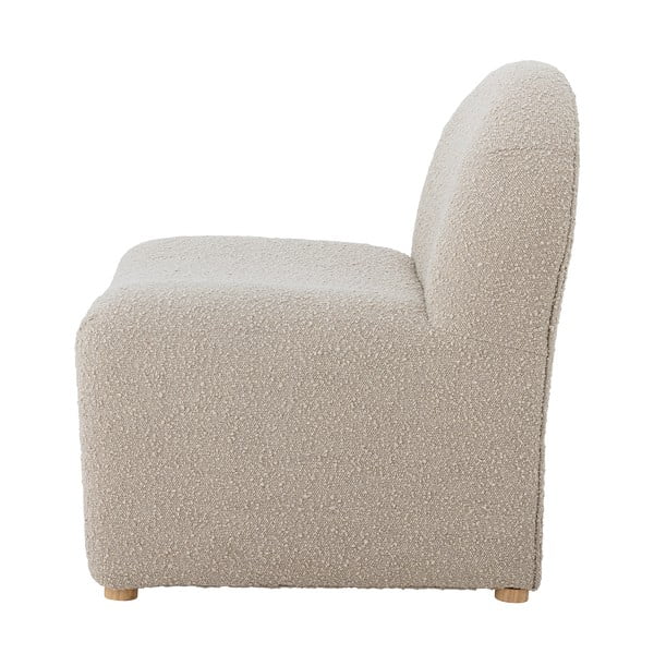 Krem fotelja od bouclé tkanine Neel – Bloomingville-image-3