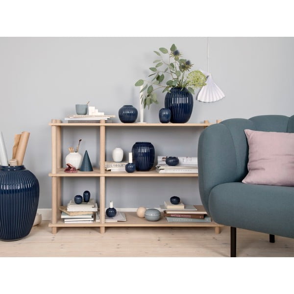 Tamnoplava vaza od kamenine Kähler Design Hammershoi, visina 10 cm-image-3