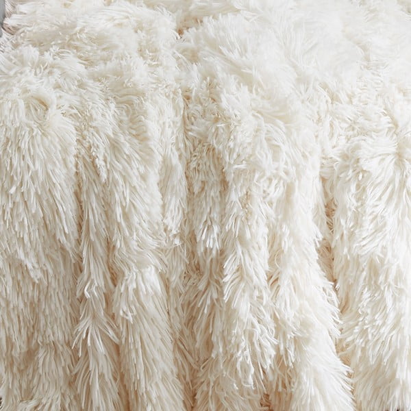 Krem prekrivač od mikropliša za bračni krevet 245x280 cm Cuddly – Catherine Lansfield-image-3