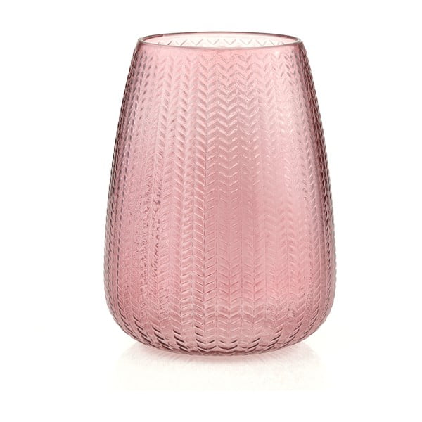 Svijetlo ružičasta staklena vaza (visina 24 cm) Sevilla – AmeliaHome