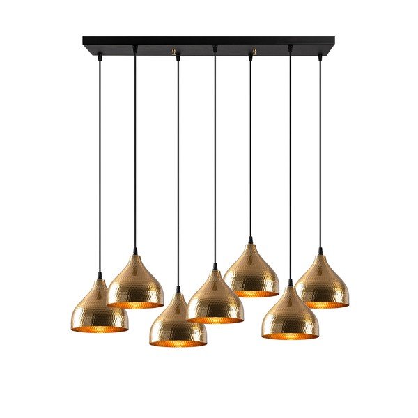 Crna/u zlatnoj boji viseća svjetiljka s metalnim sjenilom Tattoo – Opviq lights-image-2