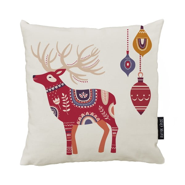 Božićni jastuk s pamučnim prevlakama Butter Kings Folk,, 45 x 45 cm