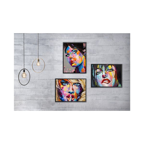Set od 3 zidne slike Tablo Centar Pop Art