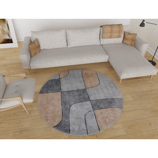 Sivi perivi okrugli tepih ø 80 cm Yuvarlak – Vitaus