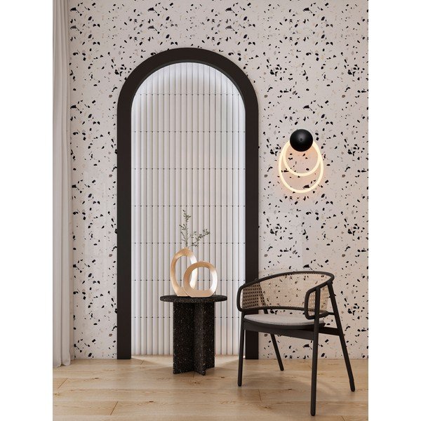 Bijela/mat crna željezna LED zidna lampa Ilane – Nova Luce-image-1
