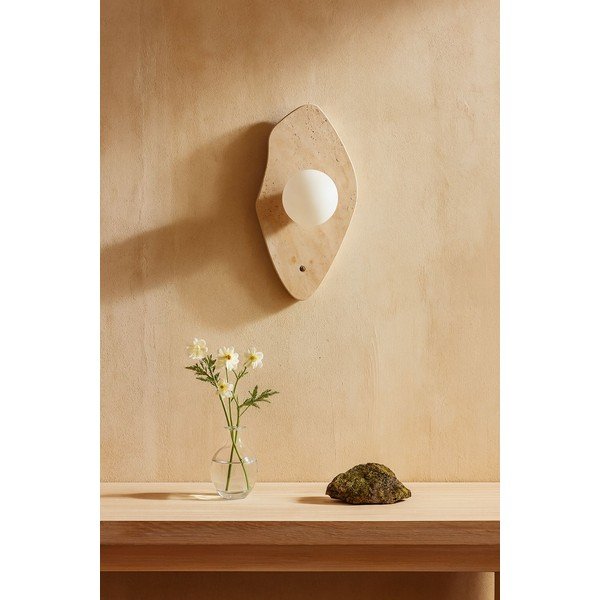 Bež zidna lampa od kamenine ø 10 cm Hilde – Opviq lights-image-2